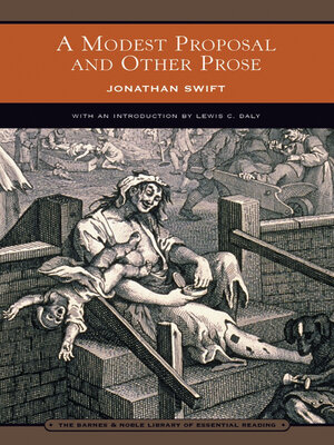 cover image of A Modest Proposal and Other Prose (Barnes & Noble Library of Essential Reading)